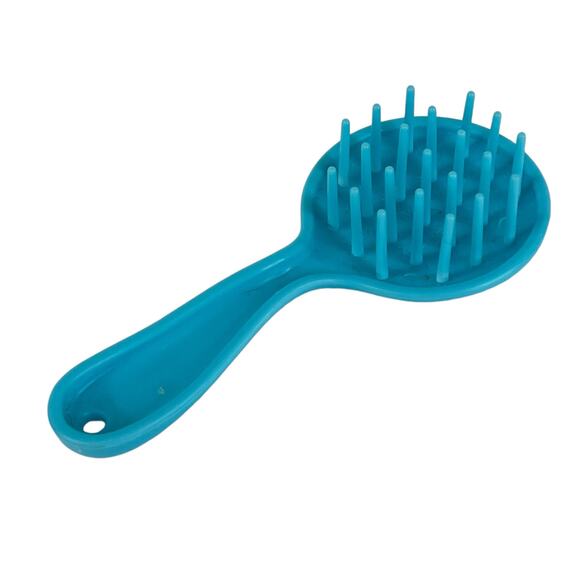 VTG Blue BARBIE BRUSH 3.5" Plastic 50's Barbie Head Logo and "Barbie" Handle - Picture 3 of 6